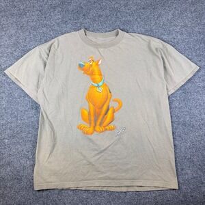 Vintage Scooby Doo T Shirt Mens XL Brown Cartoon Network Single Stitch 90s